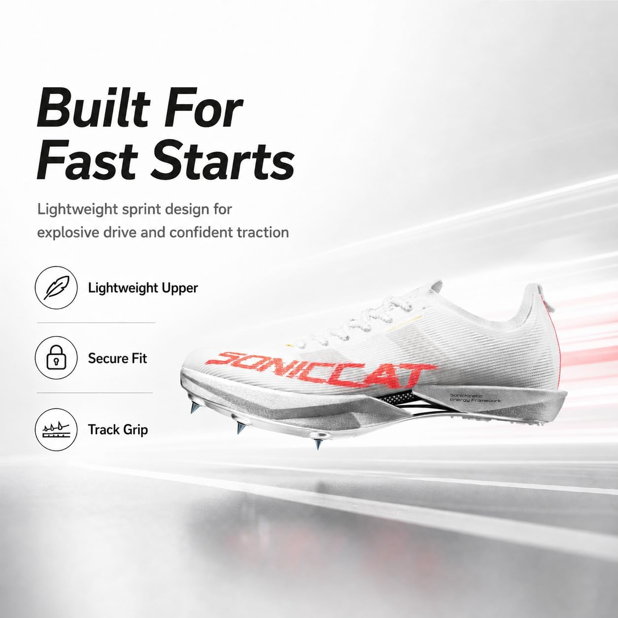 Track Spikes for Men Women Youth, Spikes Track Shoes with Dual Carbon Plate, Sprinting Track Spikes, Lightweight Racing Track Shoes for Boys Girls image 2