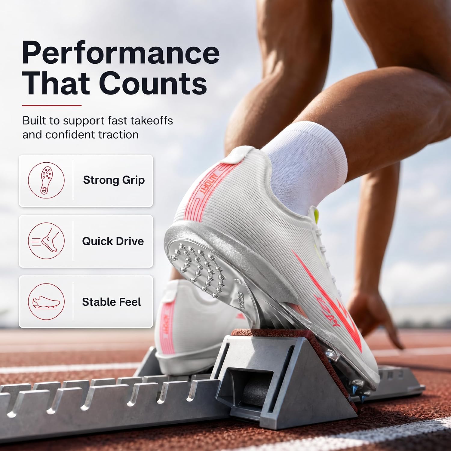 Track Spikes for Men Women Youth, Spikes Track Shoes with Dual Carbon Plate, Sprinting Track Spikes, Lightweight Racing Track Shoes for Boys Girls image 7