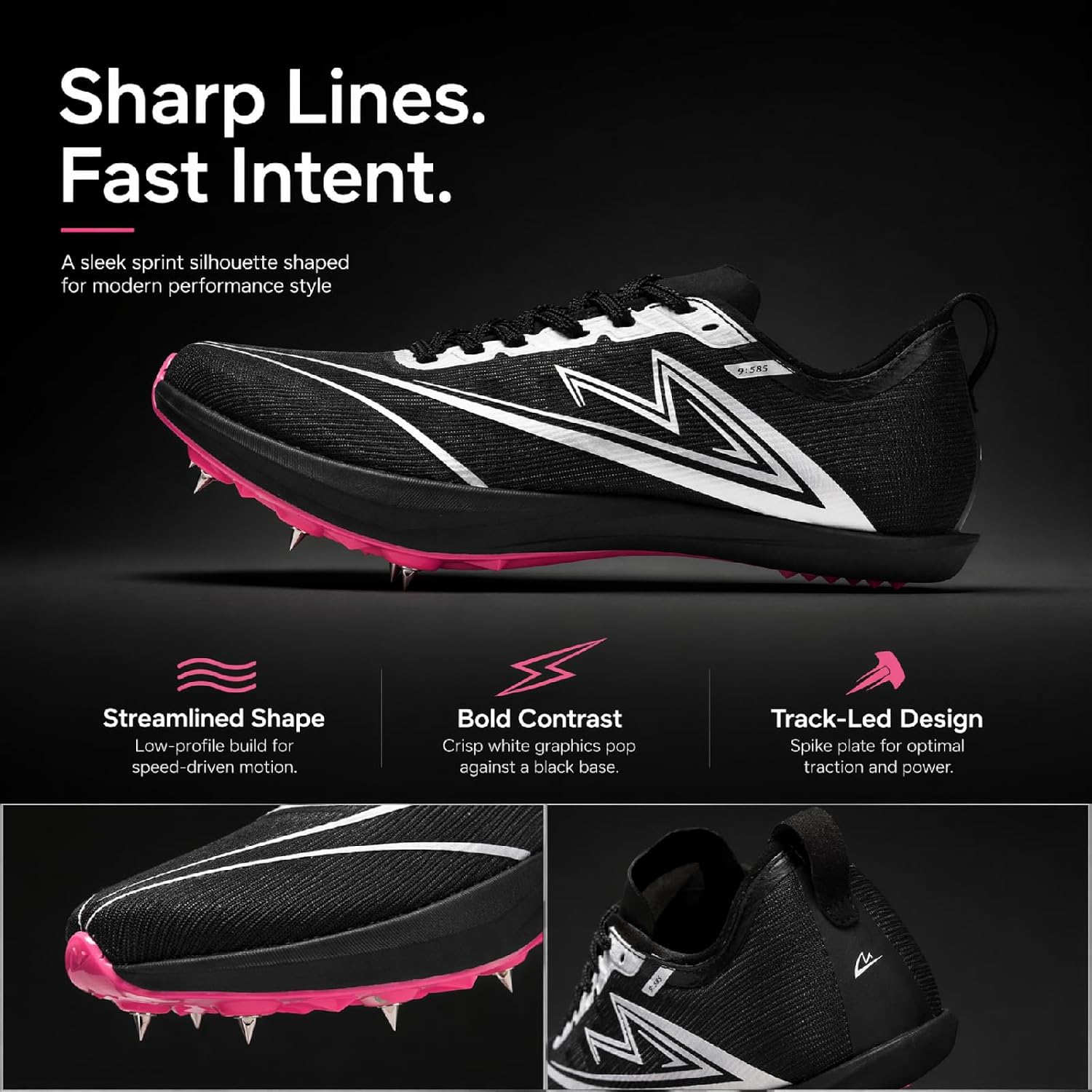 Track and Field Shoes Men Women Kids Spikes Sneakers Full-Length Carbon Plate Track Race Jumping Sneakers Girls Professional Running Track Spikes Shoes Boys image 3