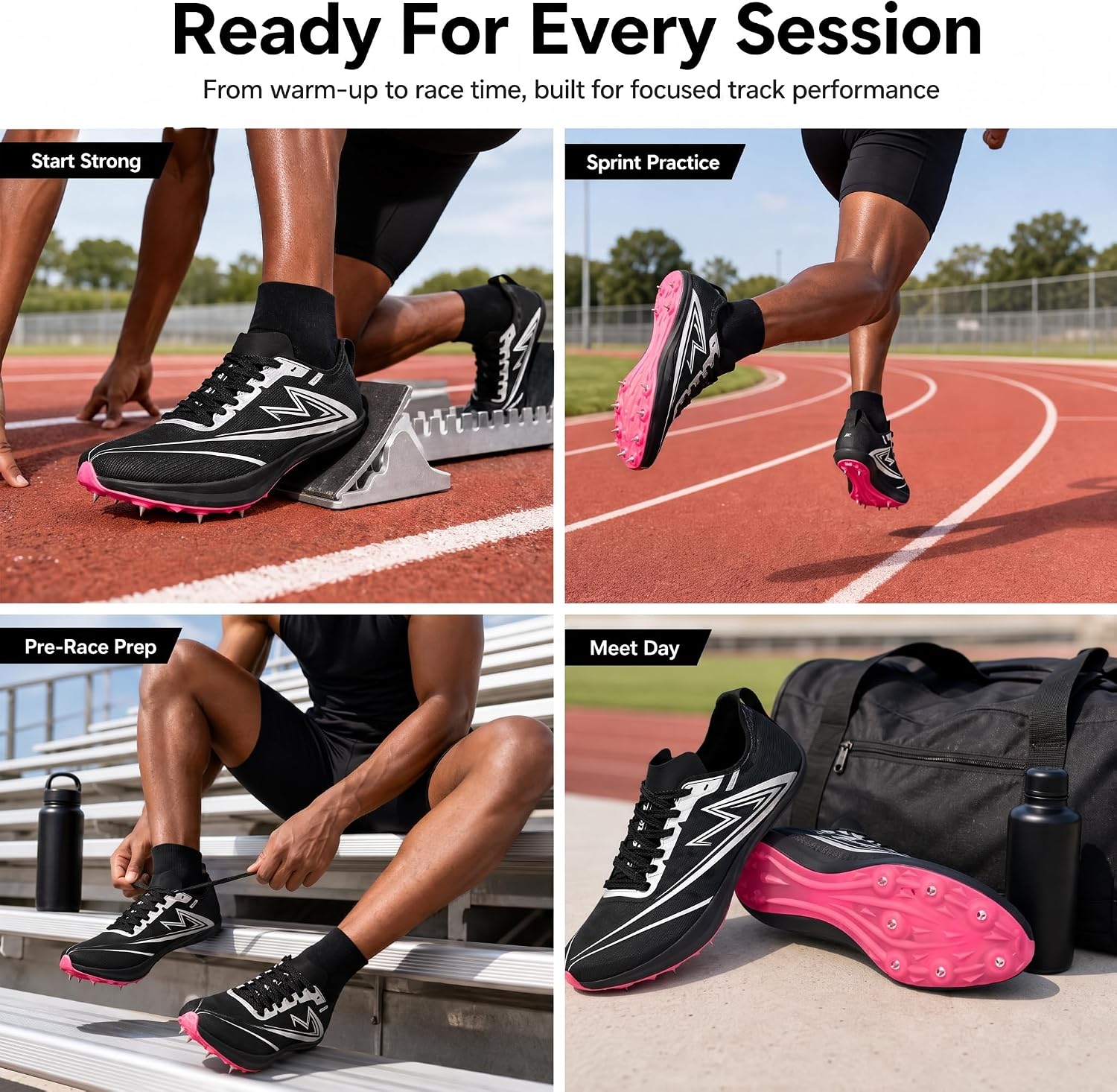 Track and Field Shoes Men Women Kids Spikes Sneakers Full-Length Carbon Plate Track Race Jumping Sneakers Girls Professional Running Track Spikes Shoes Boys image 6