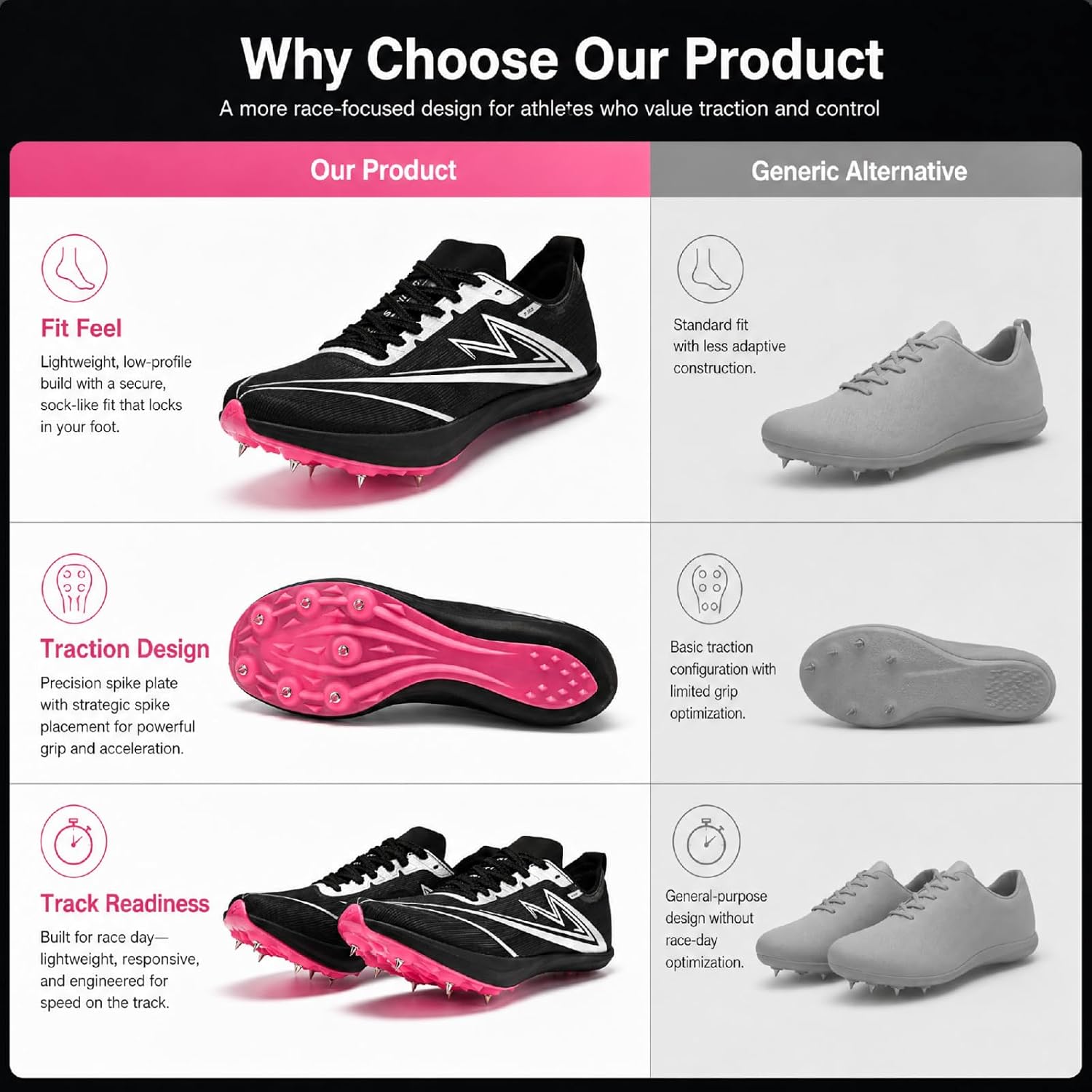 Track and Field Shoes Men Women Kids Spikes Sneakers Full-Length Carbon Plate Track Race Jumping Sneakers Girls Professional Running Track Spikes Shoes Boys image 9