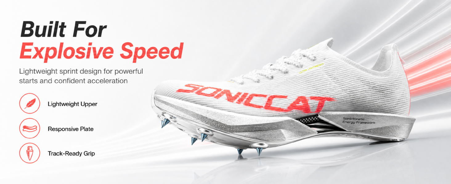 Track Spikes for Men Women Youth, Spikes Track Shoes with Dual Carbon Plate, Sprinting Track Spikes, Lightweight Racing Track Shoes for Boys Girls detail image 1