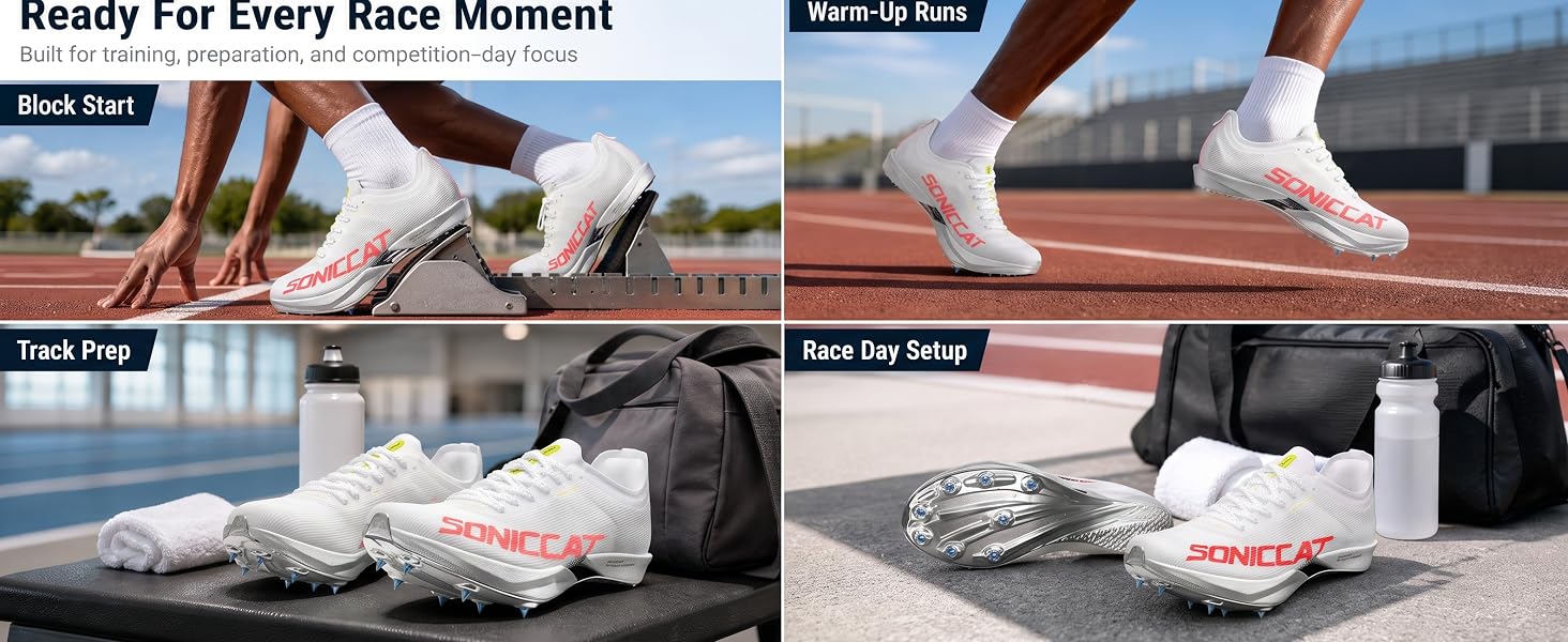 Track Spikes for Men Women Youth, Spikes Track Shoes with Dual Carbon Plate, Sprinting Track Spikes, Lightweight Racing Track Shoes for Boys Girls detail image 4