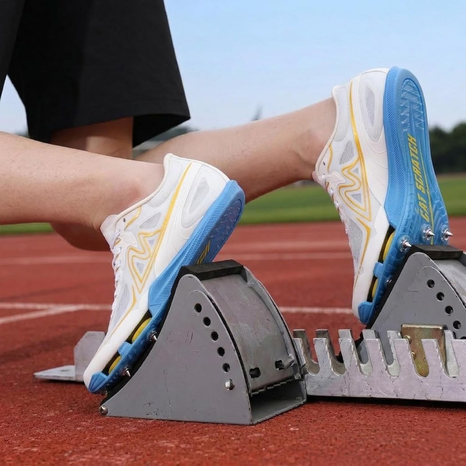 Track and Field Spikes Shoes for Men Women Kids, Air Cushion Running Track Spikes Sneakers with Full-Length Carbon Plate for Racing and Jumping image 4