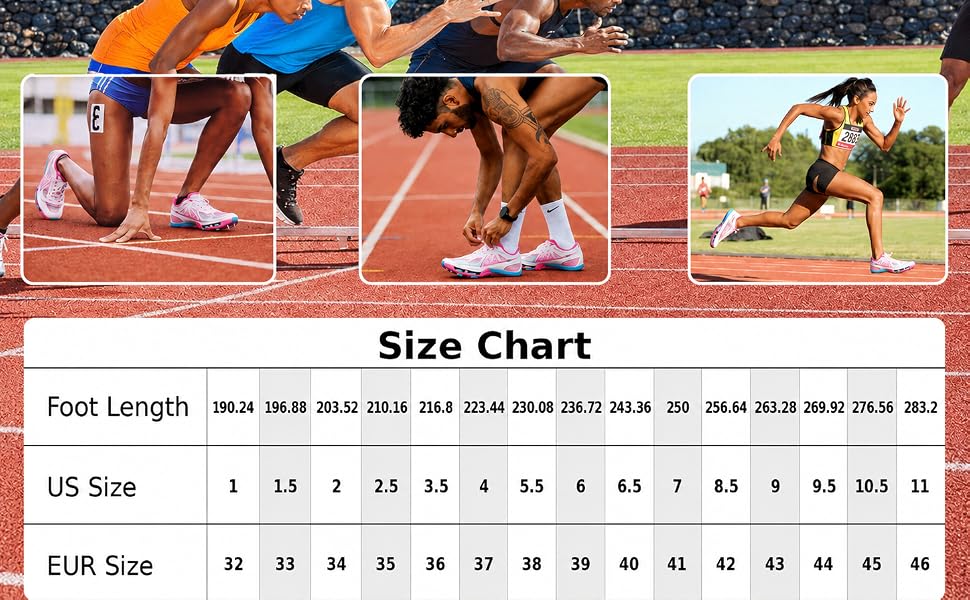 Track and Field Spikes Shoes for Men Women Kids, Air Cushion Running Track Spikes Sneakers with Full-Length Carbon Plate for Racing and Jumping detail image 5