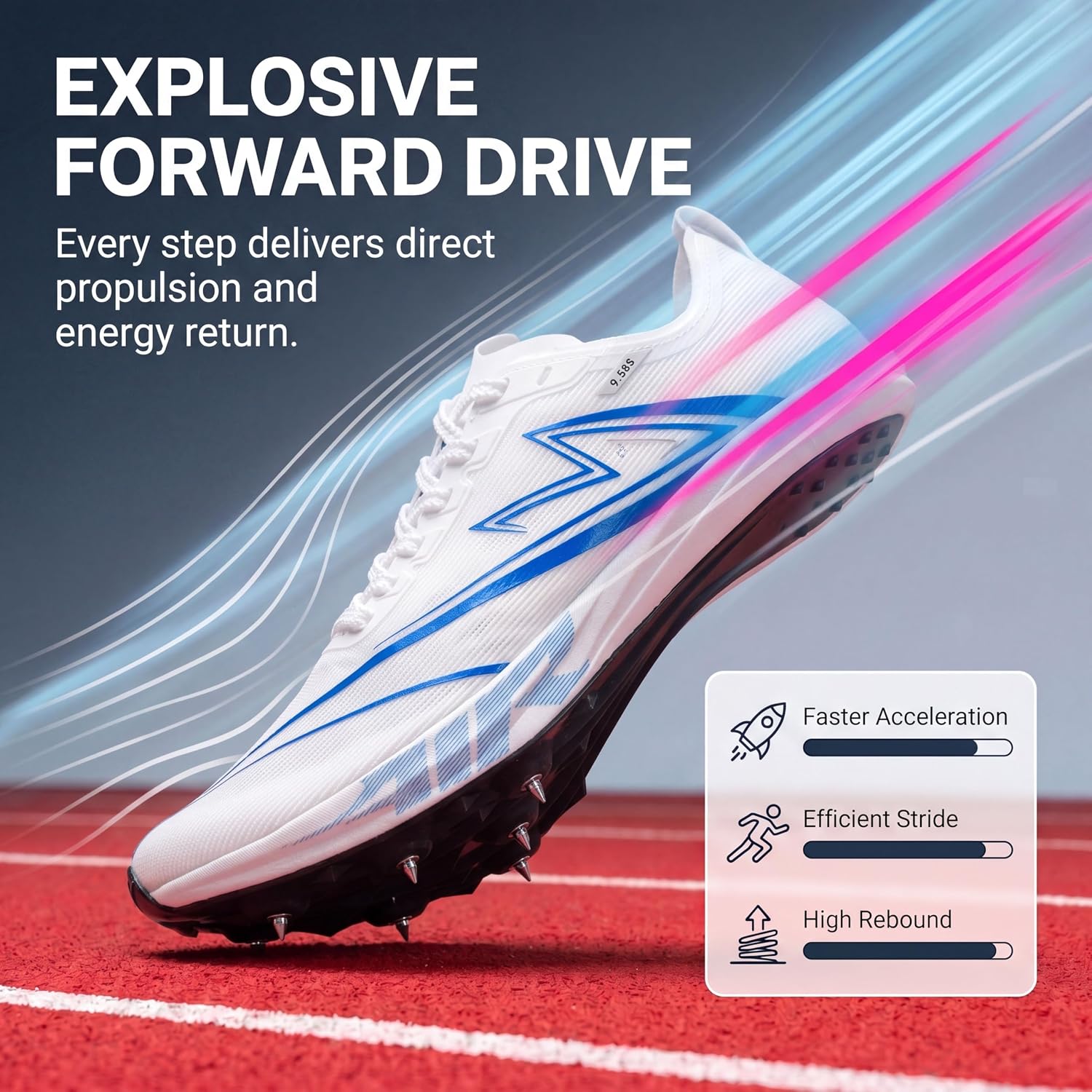 Track and Field Spikes Shoes Men Women Full Length Carbon Plate Running Shoes with Air Cushion Track Race Jumping Sneakers Professional Running Track Spikes Shoes image 5