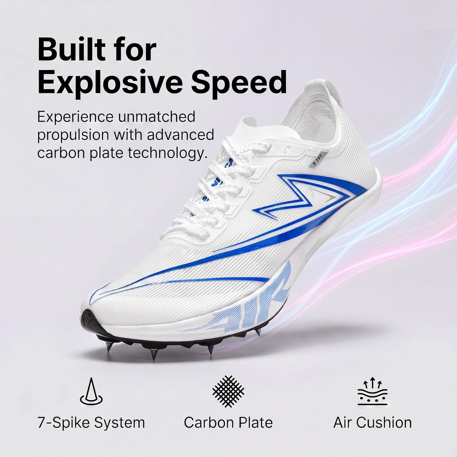 Track and Field Spikes Shoes Men Women Full Length Carbon Plate Running Shoes with Air Cushion Track Race Jumping Sneakers Professional Running Track Spikes Shoes image 6
