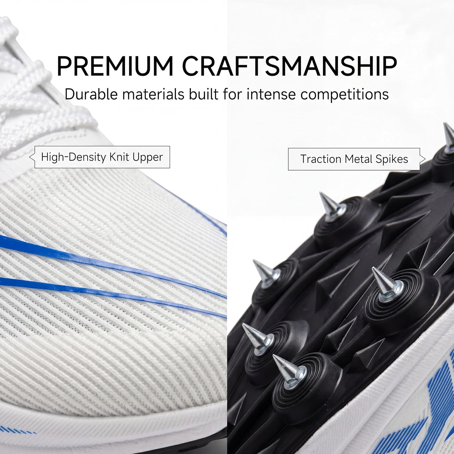 Track and Field Spikes Shoes Men Women Full Length Carbon Plate Running Shoes with Air Cushion Track Race Jumping Sneakers Professional Running Track Spikes Shoes image 8