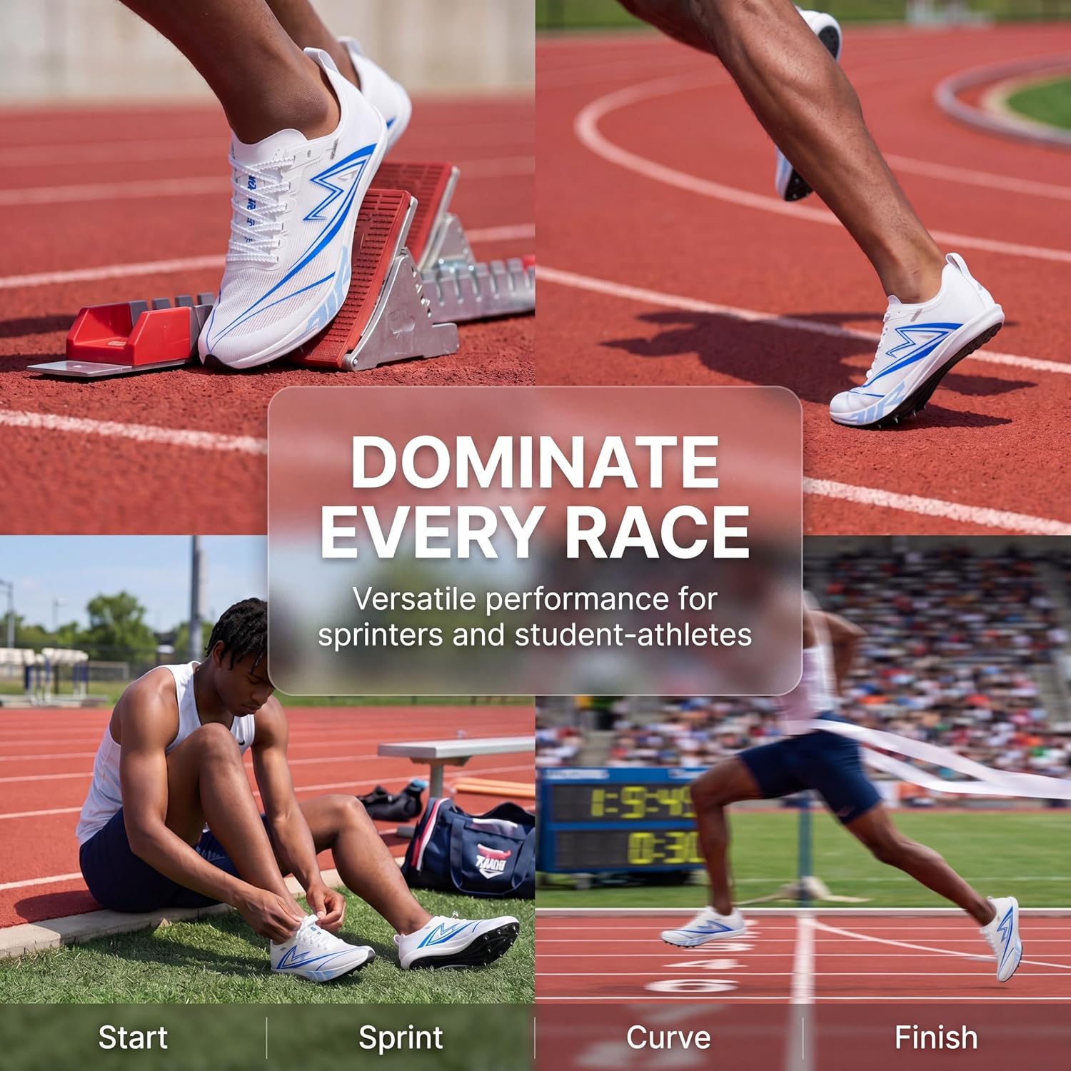 Track and Field Spikes Shoes Men Women Full Length Carbon Plate Running Shoes with Air Cushion Track Race Jumping Sneakers Professional Running Track Spikes Shoes image 9