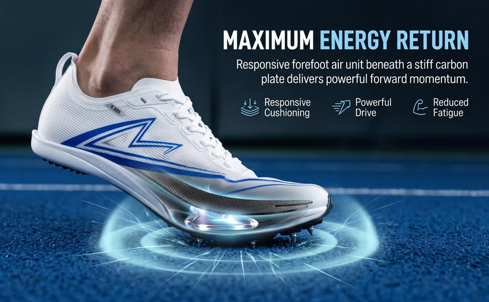 Track and Field Spikes Shoes Men Women Full Length Carbon Plate Running Shoes with Air Cushion Track Race Jumping Sneakers Professional Running Track Spikes Shoes detail image 3