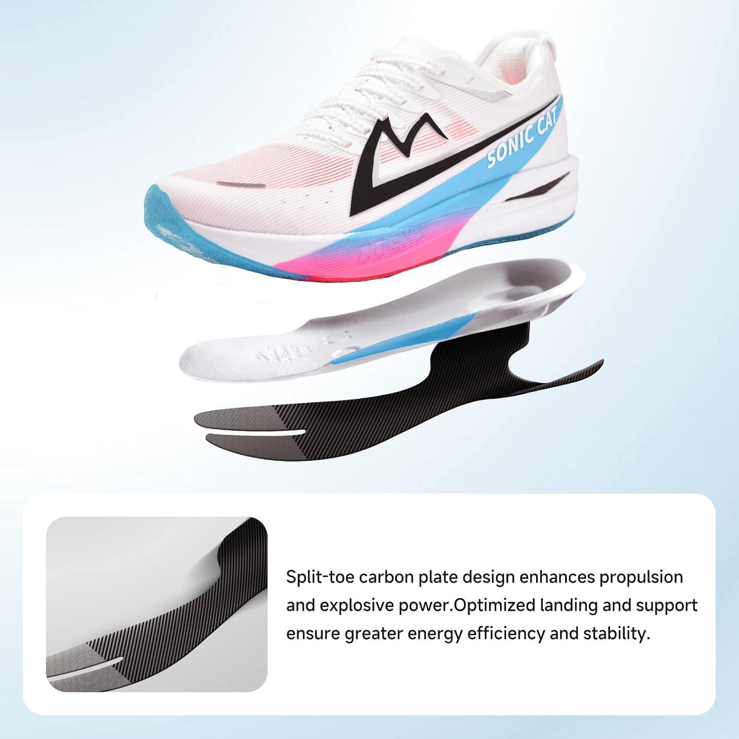 Men's & Women's Marathon Running Shoes Air Cushion Full-Length Carbon Plate Fashion Workout Shoes image 7