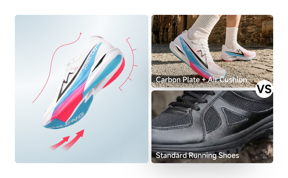 Men's & Women's Marathon Running Shoes Air Cushion Full-Length Carbon Plate Fashion Workout Shoes detail image 4