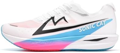 Men's & Women's Marathon Running Shoes Air Cushion Full-Length Carbon Plate Fashion Workout Shoes White/Pink/Blue image