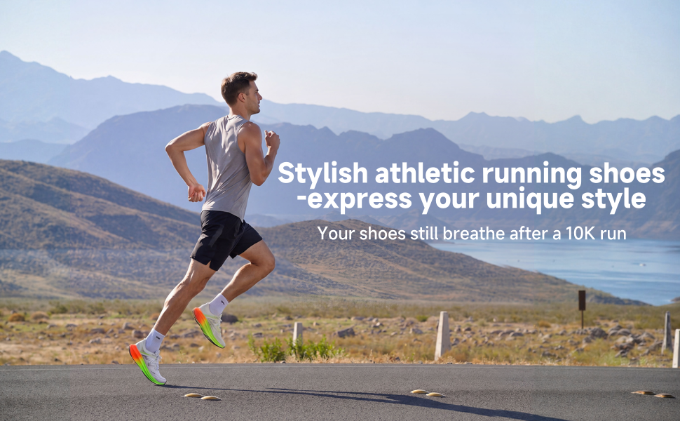 Carbon Plate Running Shoes for Men, Air Cushion Lightweight Road Running Sneakers, Breathable Marathon Training Athletic Shoes detail image 1
