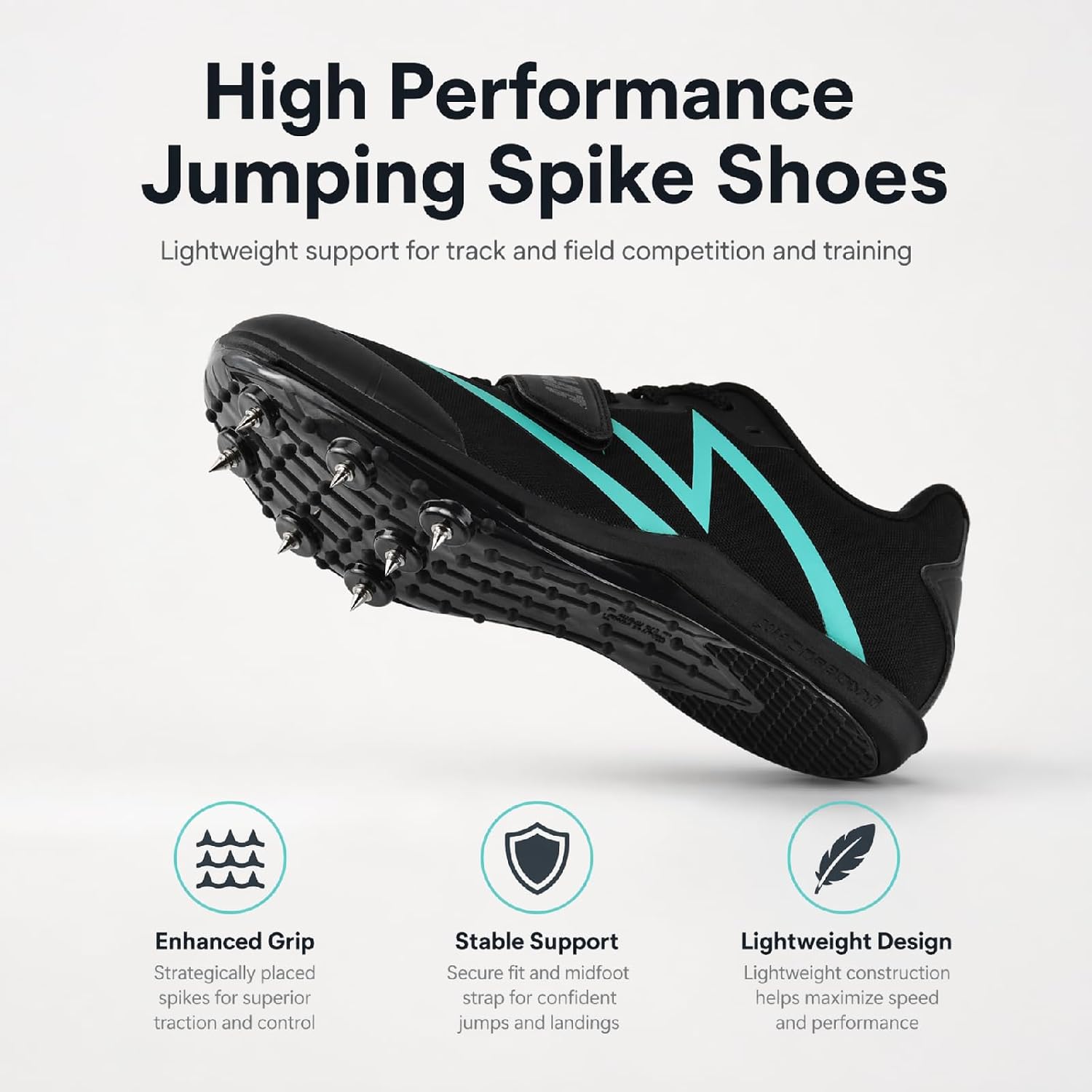Track Spikes for Men and Women, Full-Length Carbon Plate Track and Field Spikes with Air Cushion, Running Spikes for Sprinting, Long Jump, Triple Jump and Track Training image 2