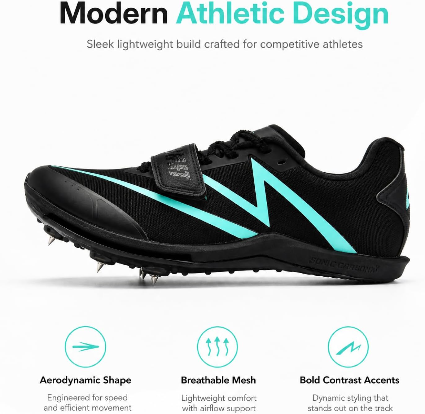 Track Spikes for Men and Women, Full-Length Carbon Plate Track and Field Spikes with Air Cushion, Running Spikes for Sprinting, Long Jump, Triple Jump and Track Training image 3