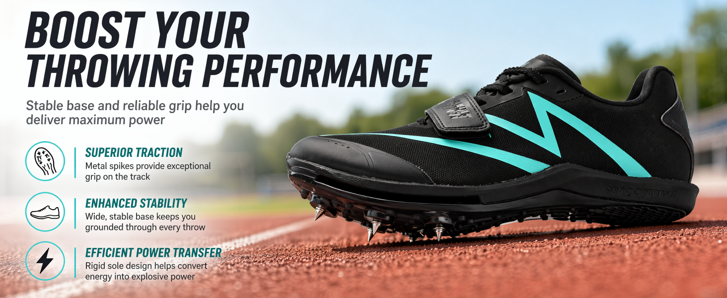 Track Spikes for Men and Women, Full-Length Carbon Plate Track and Field Spikes with Air Cushion, Running Spikes for Sprinting, Long Jump, Triple Jump and Track Training detail image 5