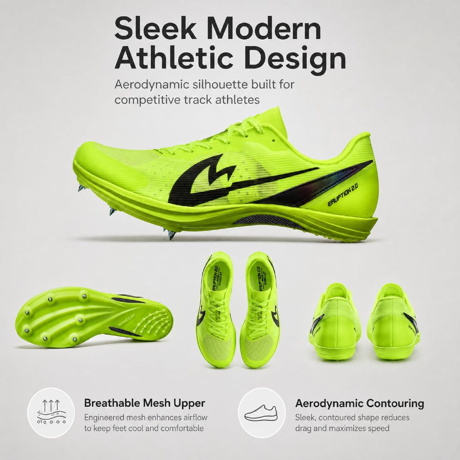 Track Spikes for Men, Women and Youth, Full-Length Carbon Fiber Plate Sprinting Track Spikes, 7-Pin Running Spikes for 100m, 200m, 400m Racing, Long Jump and Track Training image 4