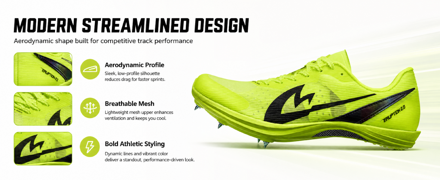 Track Spikes for Men, Women and Youth, Full-Length Carbon Fiber Plate Sprinting Track Spikes, 7-Pin Running Spikes for 100m, 200m, 400m Racing, Long Jump and Track Training detail image 2