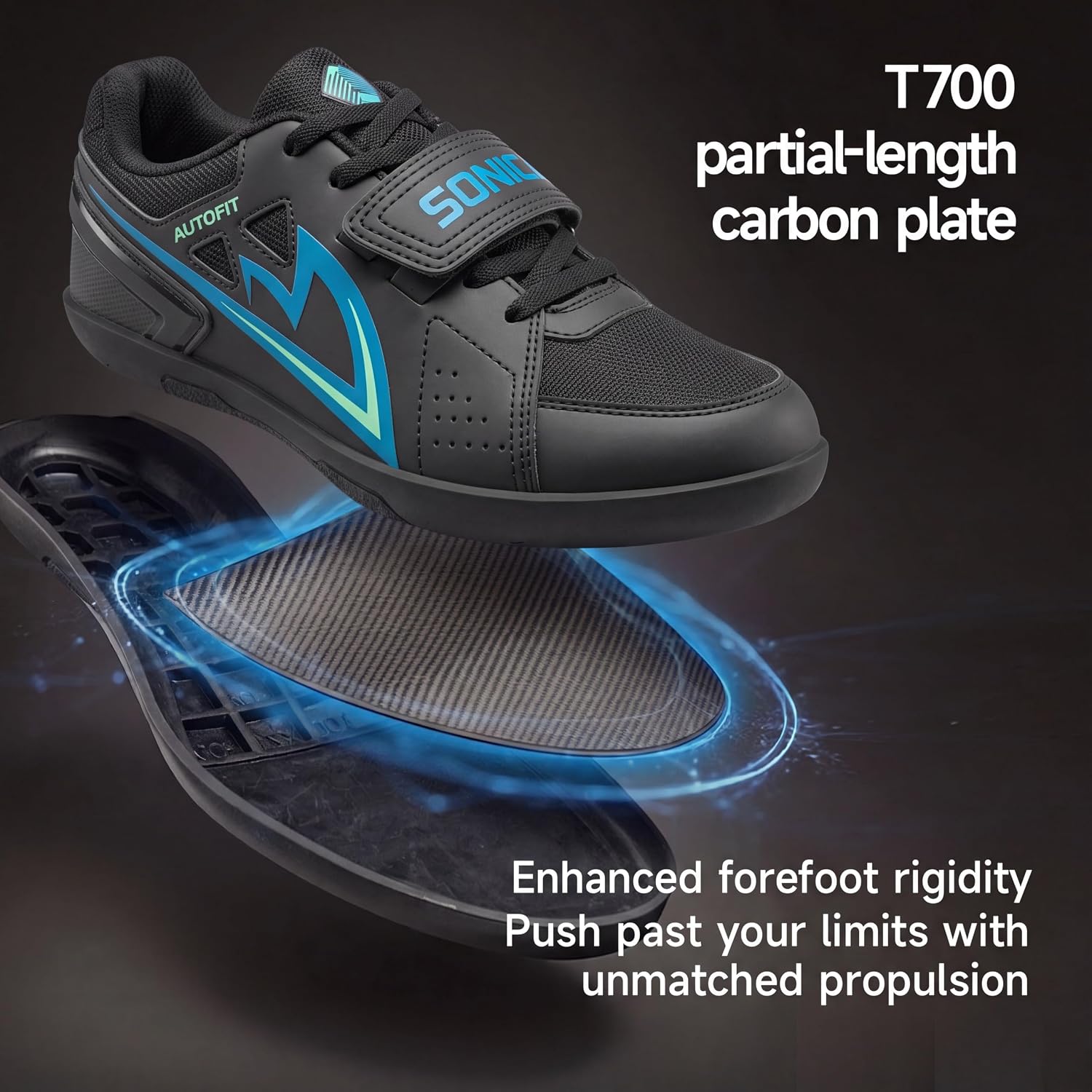 Throwing Shoes for Shot Put, Discus and Hammer Throw,Carbon Plate Track and Field Throwing Shoes with Rotational Rubber Outsole for Men Women Youth Athletes, Training and Competition image 5