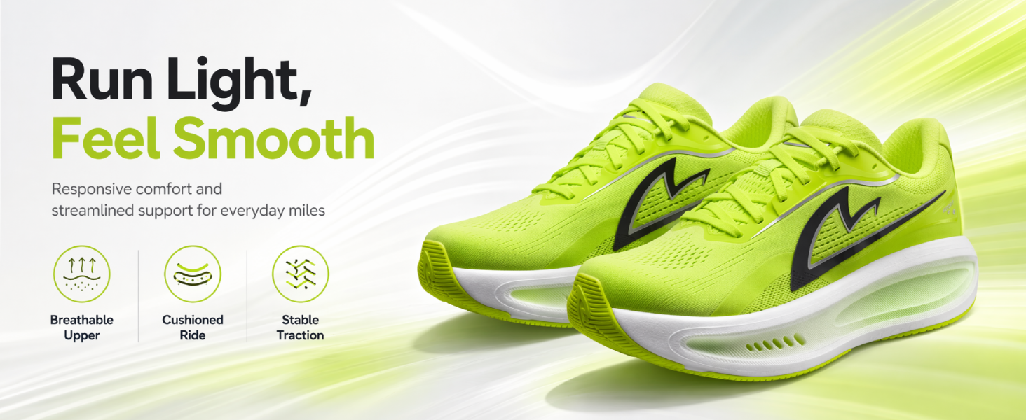Running Shoes for Men, Cushioned Road Running Shoes and Men's Athletic Sneakers for Daily Training with Breathable Mesh detail image 1